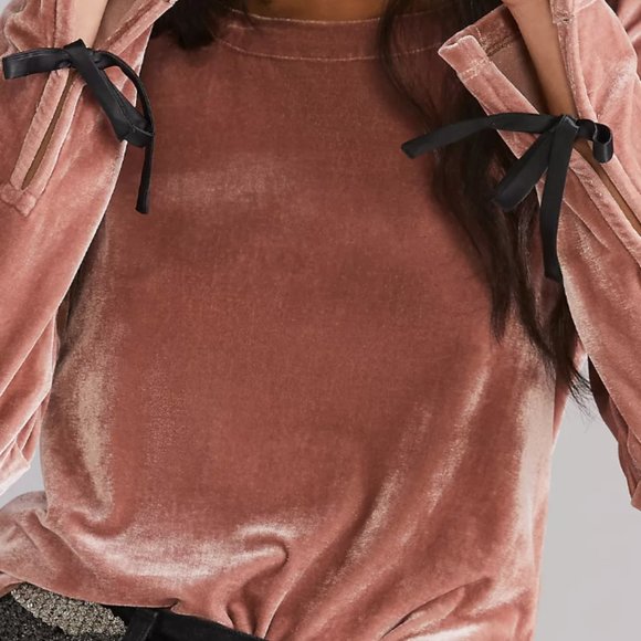 Anthropologie Open-Back Velvet Top, XL - Picture 4 of 4